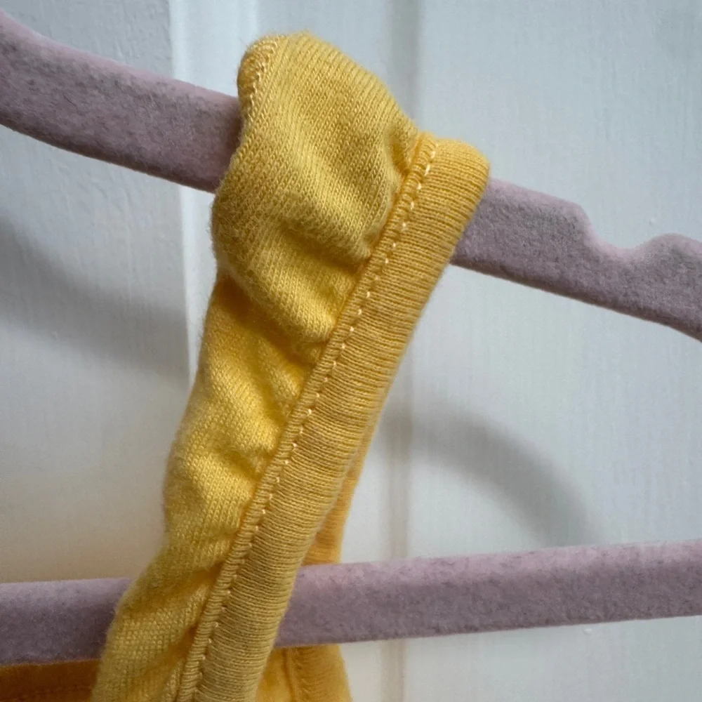 The Children's Place 2T Girls Yellow & White Unicorn Tank Top Flutter Blouse